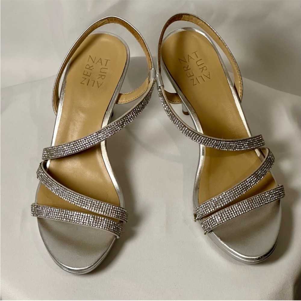 Women's Naturlizer Brenta Silver Strappy Heels